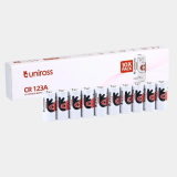 10 Piles CR123A Uniross Lithium 3V